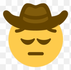 Download Free Png Pensivecowboy - Discord Emoji DLPNGcom Sad Cowboy Transparent