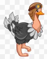 Clipart - Cute Baby Ostrich Drawing Png,Ostrich Png