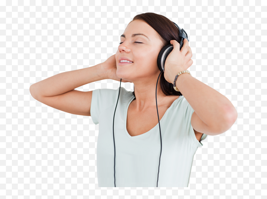 Girl With Headphone Png Transparent - Girl With Headphones Png,Headphone Png