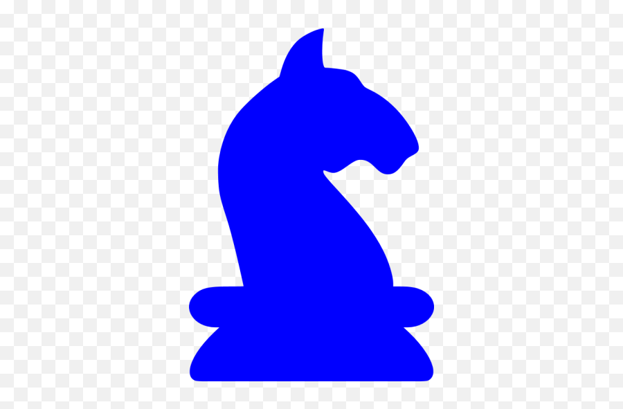Blue Knight Icon - Free Blue Chess Icons Chess Knight Black Png,Knight Png
