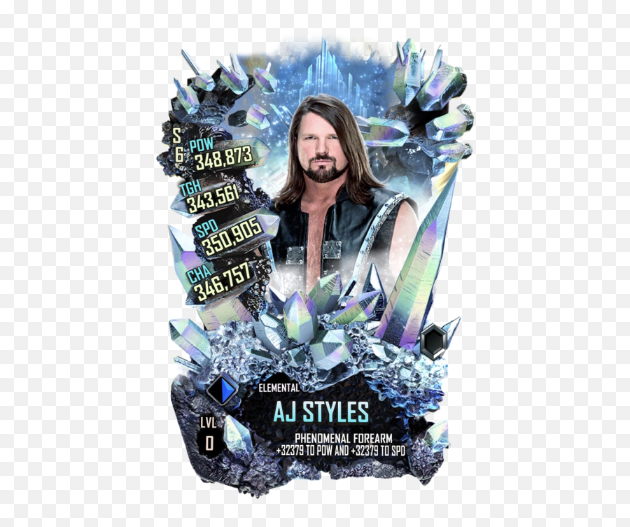 Elemental Cards - Wwe Supercard Cards Catalog Season 6 Elemental Cards Wwe Supercard Png,Aj Styles Png