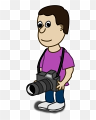 Cartoon Camera Man Clip Art - Photographer Clipart Logo Png