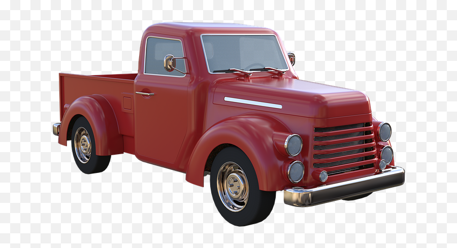 Truck Pickup Red - Old Pickup Truck Png,Red Truck Png