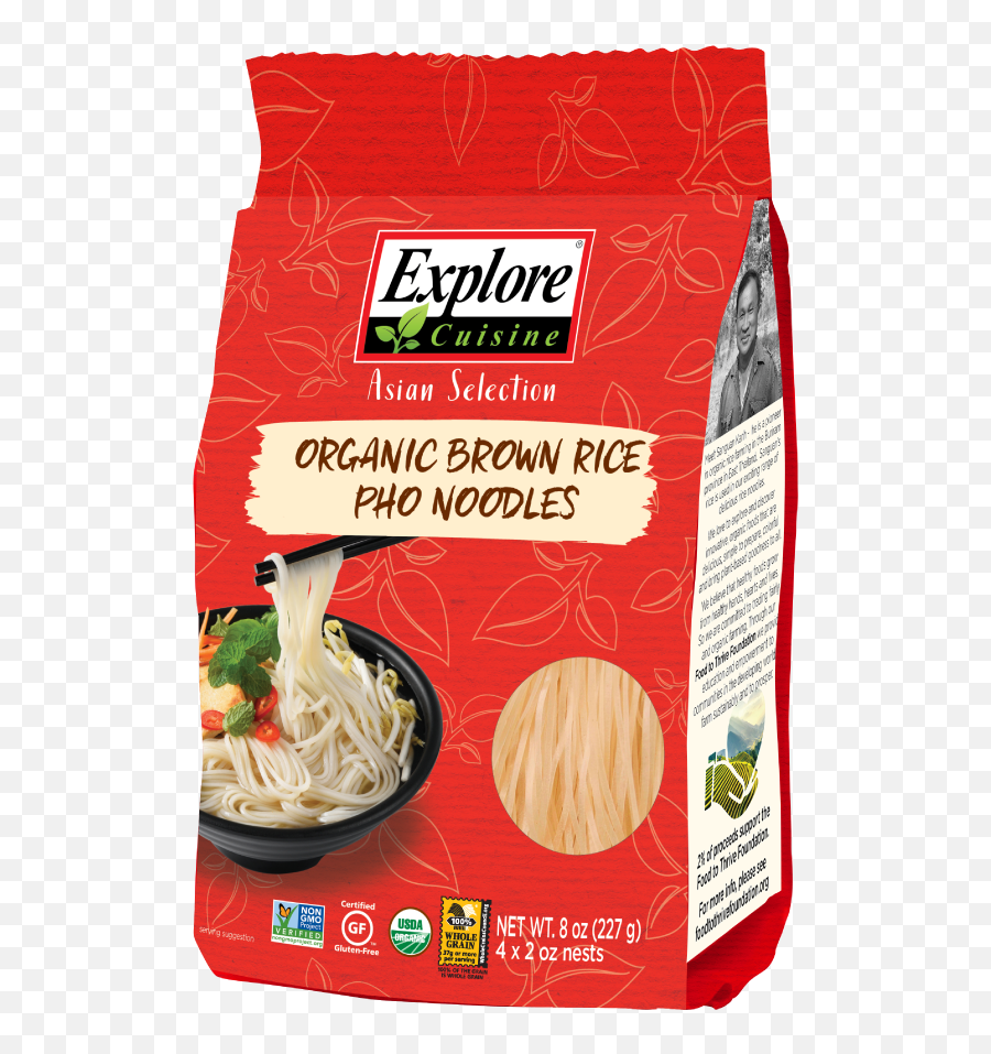 Organic Brown Rice Pho Noodles 6 Pack - Rice Noodles Png,Pho Png