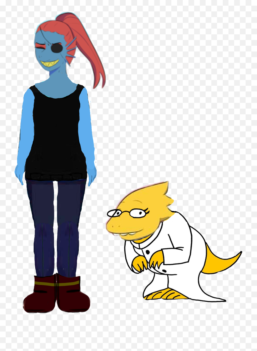 Alphyu0027s And Undyne Full Image By Adrian Lee Berina - Fictional Character Png,Undyne Transparent