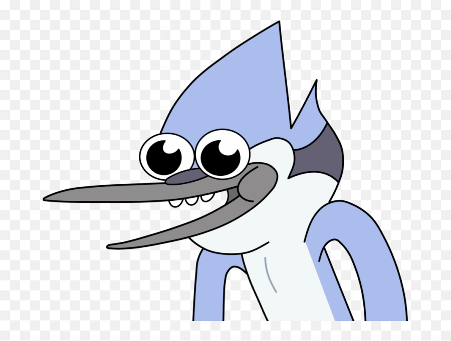 Mordecai Looking Excited - Hockey Stick Regular Show Png,Mordecai Png