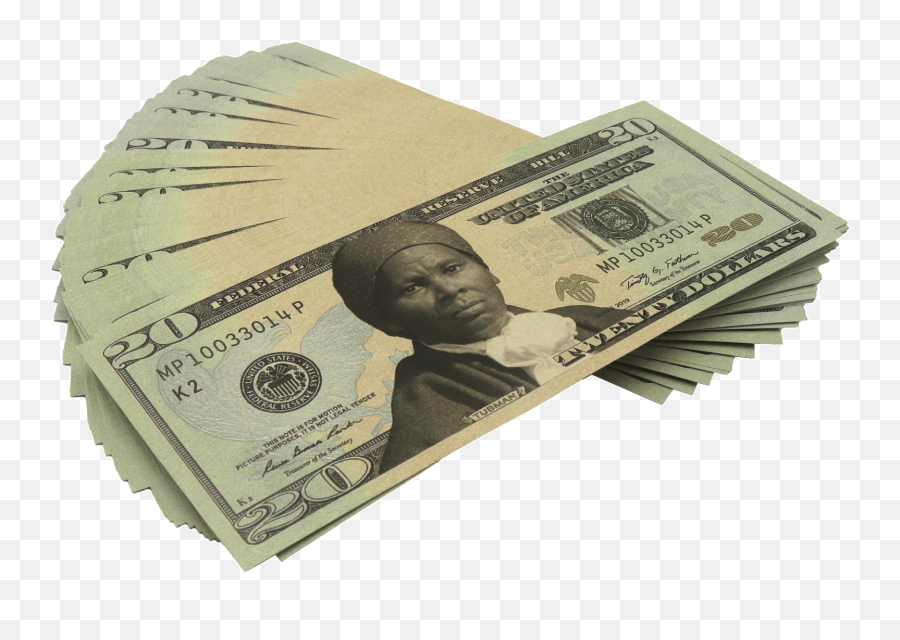 25x 20 Harriet Tubman Prop Bills - Cash Png,Money Stacks Transparent