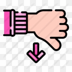 Thumb Down - Free hands gestures icons Horizontal png