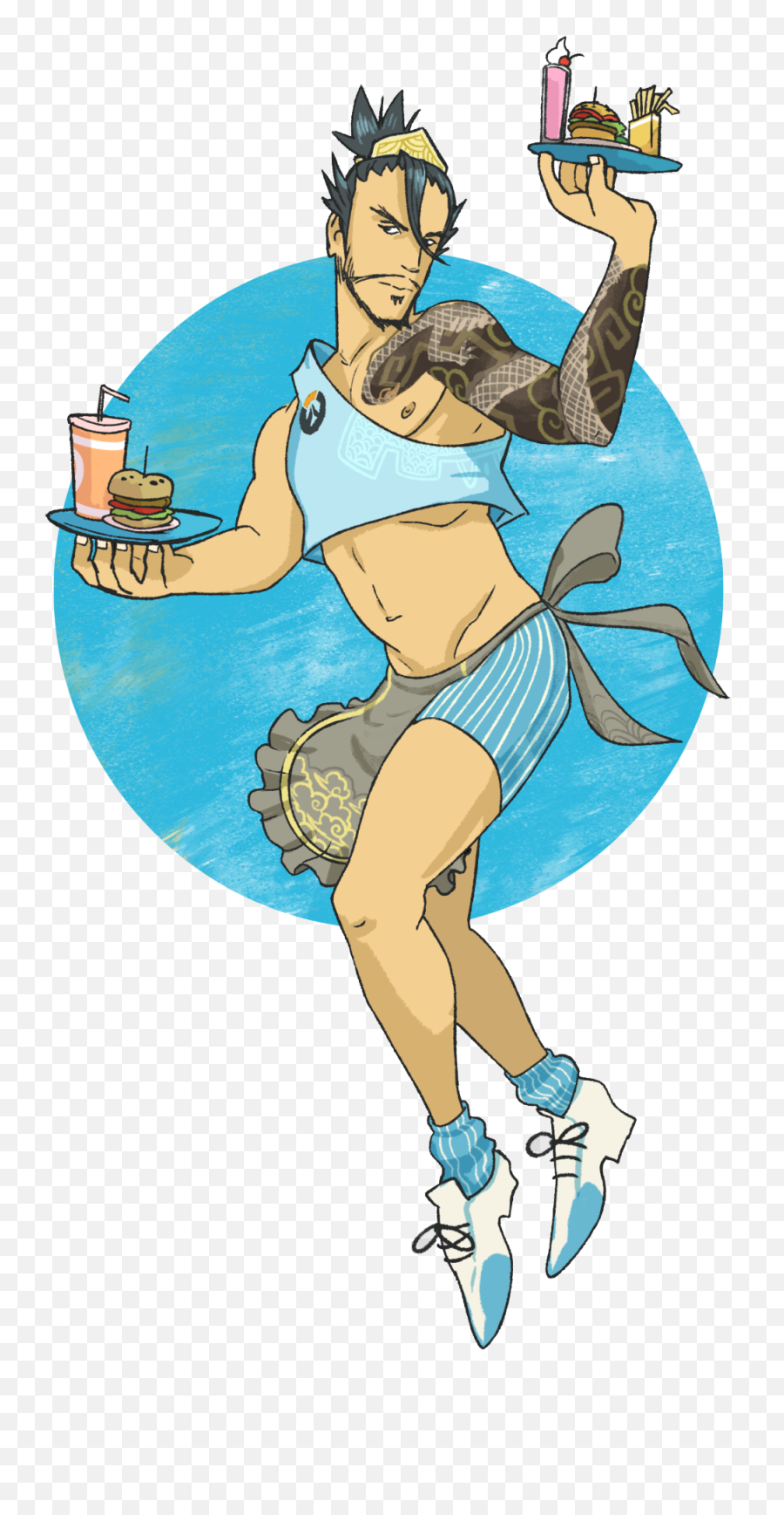 Car Hop Waitress Hanzo Overwatch Know Your Meme - Hanzo Overwatch Meme Png,Hanzo Png