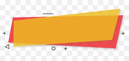 Banner Shape Png - Yellow Banner Red Background With For Text Png