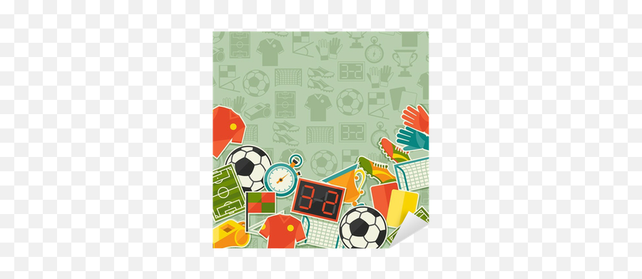 Sports Background With Soccer Football Sticker Icons U2022 Pixers - We Live To Change Spor Arka Plan Resmi Png,Foosball Ball Icon