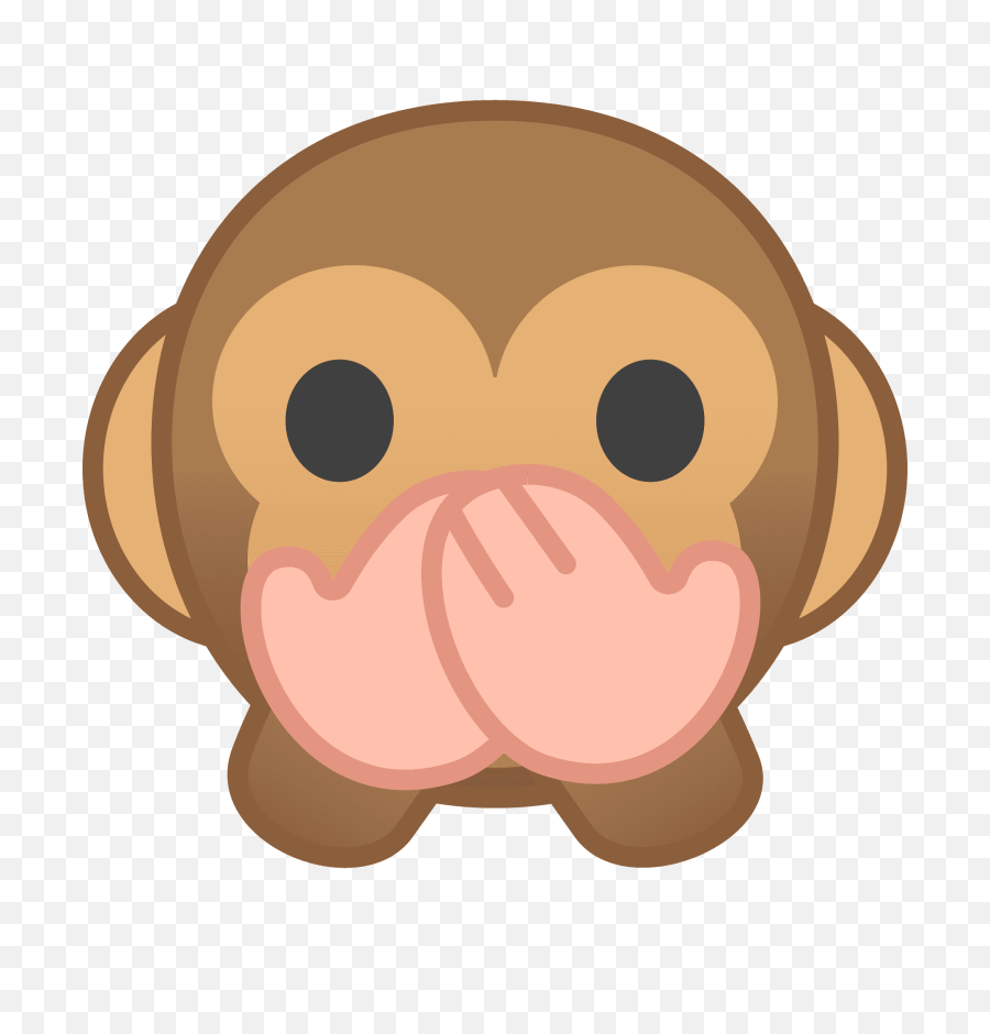 Speak No Evil Monkey Icon - Monkey Covering Mouth Emoji Png,Evil Png