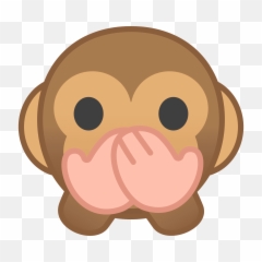 Speak No Evil Monkey Icon - Covering Mouth Emoji png