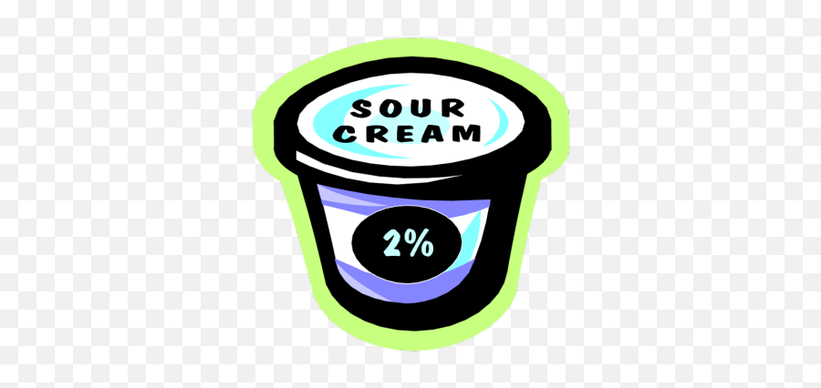 Sour Cream Clipart Black And White - Sour Cream Cartoon Png,Sour Cream Icon