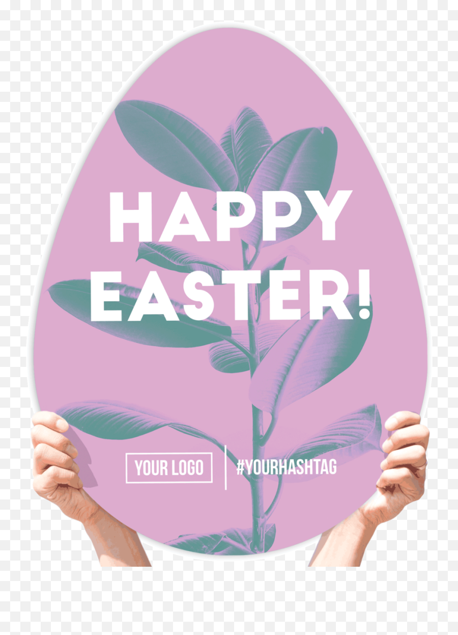 Easter Greeting Sign - Happy Easter Purple Apple Png,Happy Easter Transparent