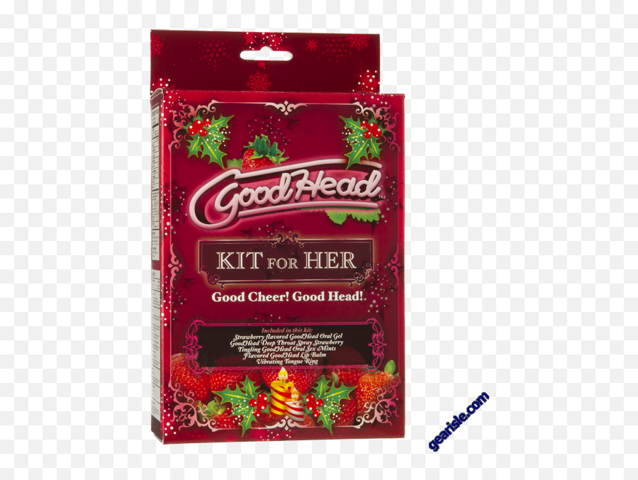 Goodhead Kit For Her Strawberry Mints Lip Balm Vibrating Ring - Gel Pussy Eating Png,Lip Ring Png