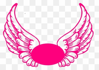 Hot Pink Guardian Angel Wings Svg Vector - Fire Soccer Ball Drawings png