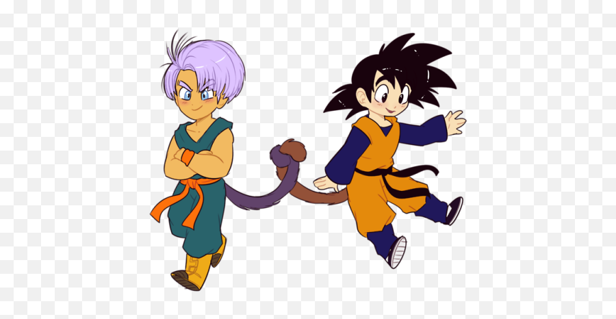 Chantilly - Zen Cartmagento Dbz Goten And Trunks With Tails Png,Goten Png