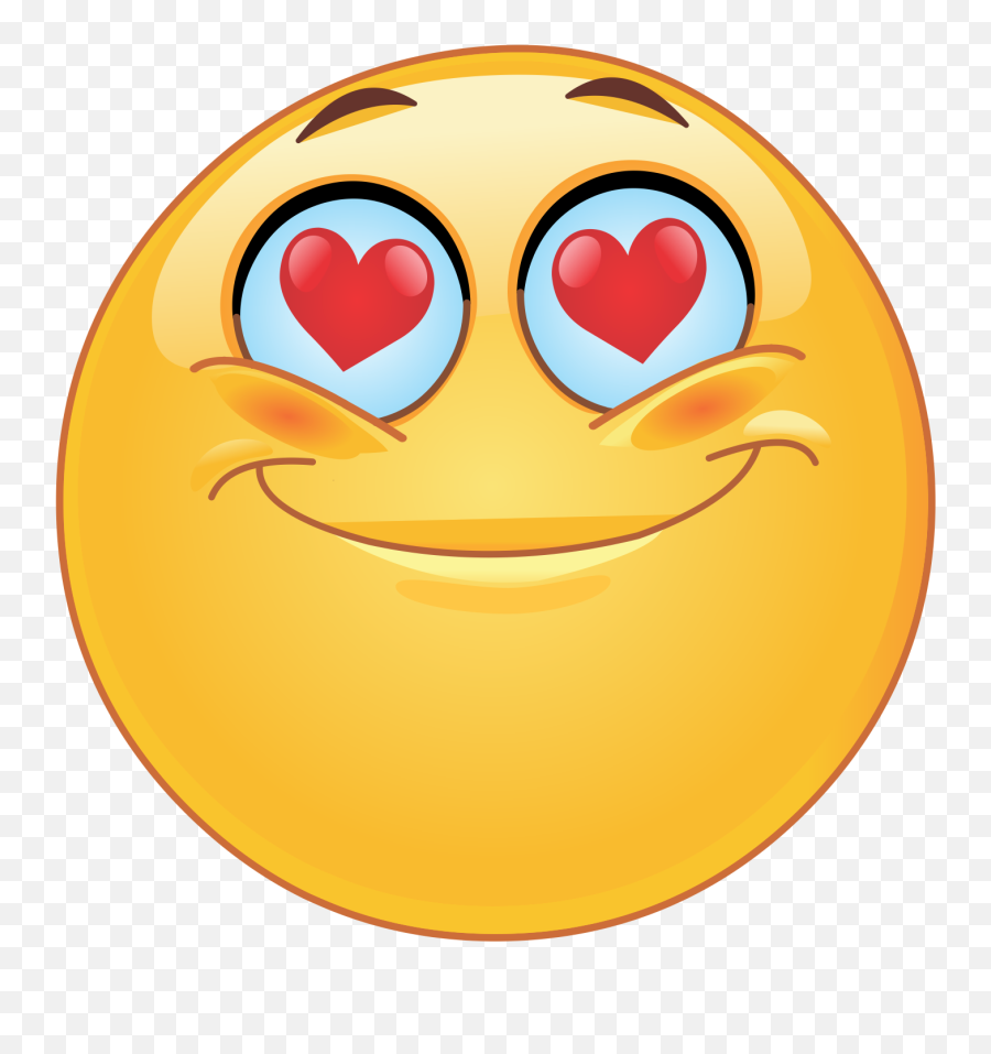 Heart Eyes Emoji Decal - Emoticon With Heart Eyes Png,Heart Eyes Emoji Transparent