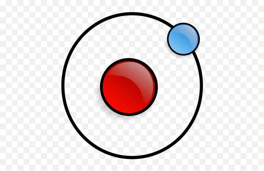 Vector Image Of An Atom Public Domain Vectors - Hydrogen Clipart Png,Atom Editor Icon