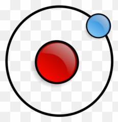 Vector Image Of An Atom Public Domain Vectors - Hydrogen Clipart png