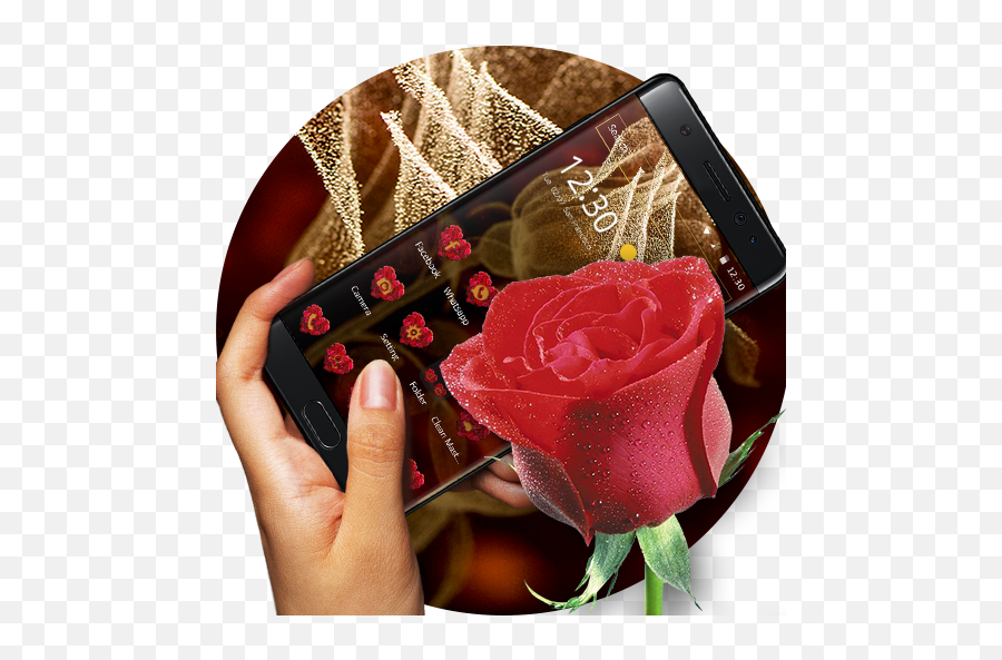 Gold Sand Rose Love Theme Apk 113 - Download Apk Latest Smartphone Png,Rose Facebook Icon