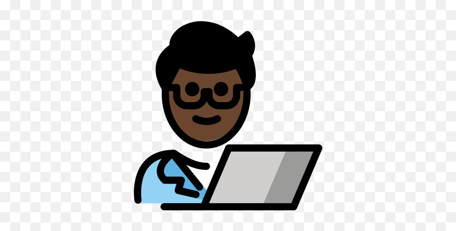 U200d Man Technologist Dark Skin Tone Emoji Png Happy Icon