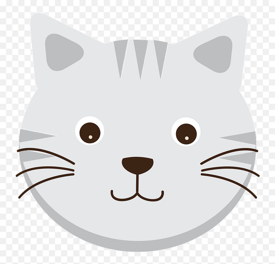 Grey Cat Face Clipart Free Download Transparent Png - Cat Face Clipart Creazilla,Funny Cat Icon