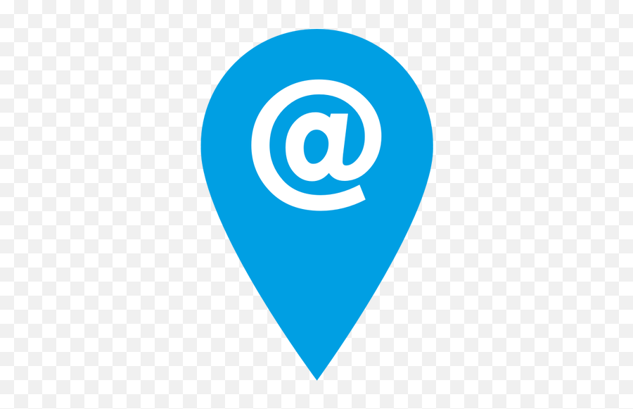 Location Pointer With E - Mail Sign Vector Graphics Public Email Id Icon Blue Png,Location Icon Vector