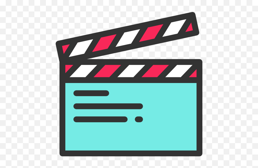 Cinema Film Movie Clapboard - Icon Movie Clapper Png,Movie Clapper Png