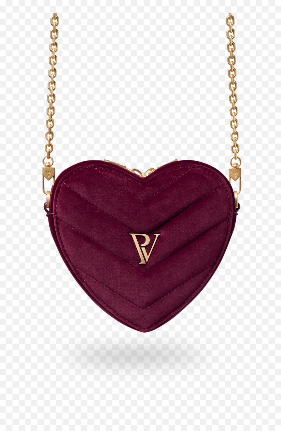 Candice Heart Bag Burgundy Velvet - Chain Png,Falling Hearts Png