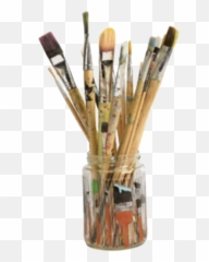 Paint Brushes - Aesthetic Art Hoe Png,Paint Can Png