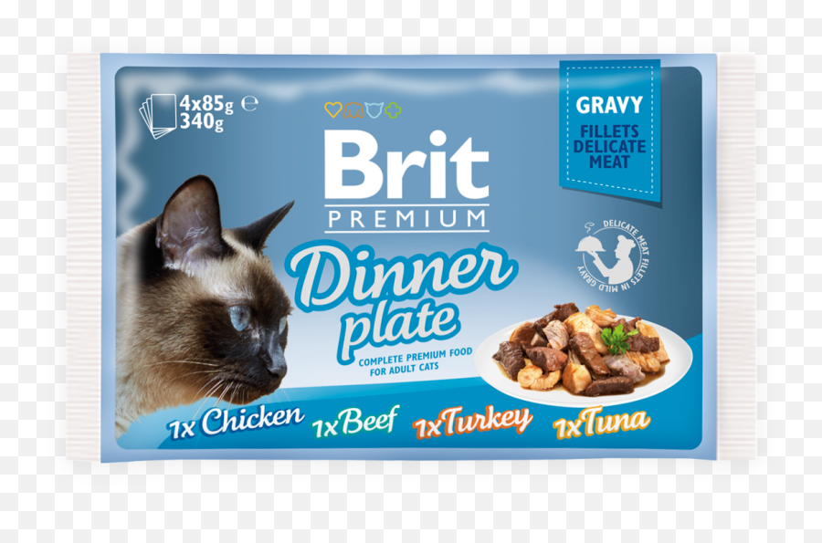 Brit Premium Cat Pouch Dinner Plate Gravy U2013 - Cat Food Png,Dinner Plate Png