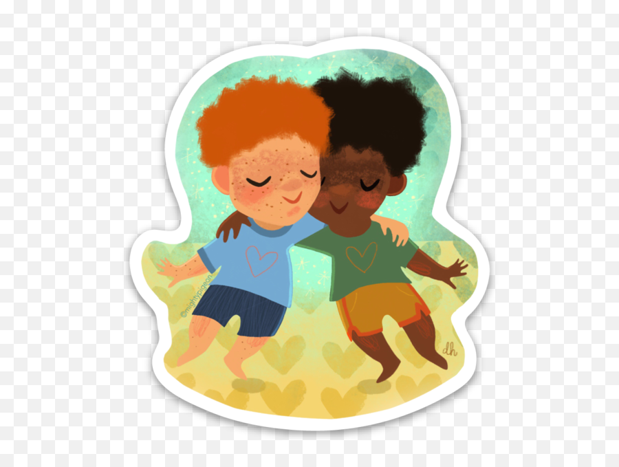 Friends Forever Vinyl Sticker - Love Png,Forever Alone Png