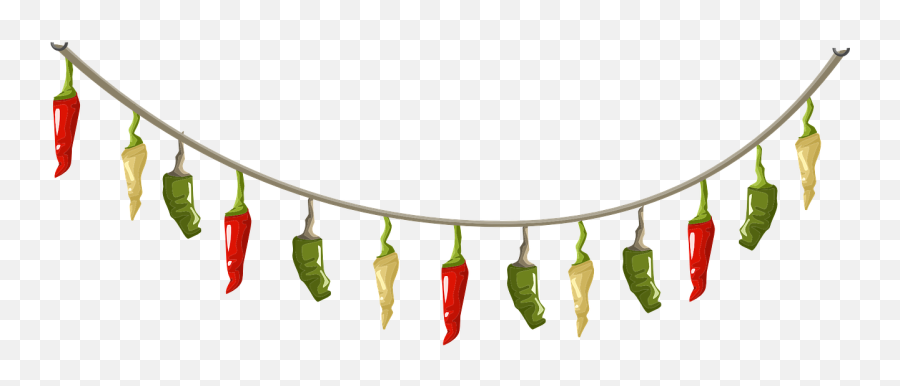 Peppers Spices Hanging - Free Vector Graphic On Pixabay String Of Chili Peppers Png,Bell Pepper Png