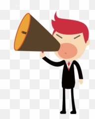 Cartoon Man Png File Hd Clipart - Clipart Shouting Png,Megaphone Png