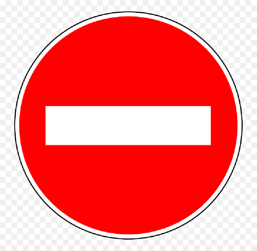 No Entry Sign Png Free Download - No Entry Traffic Sign,No Sign Png