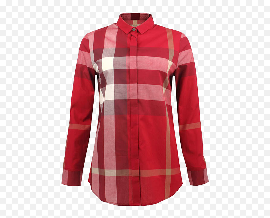 Download Burberry Plaid Shirt Front T - Shirt Ms Tartan Png,Red T Shirt Png