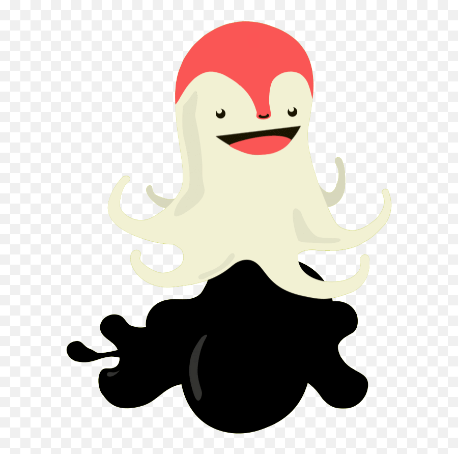 Fruit Water Splash Clipart Monster - Cartoon Octopus Ink Png,Ink In Water Png