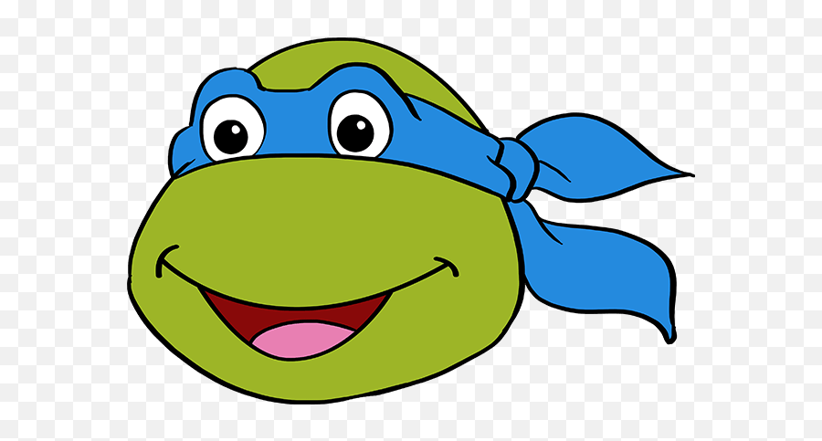How To Draw A Teenage Mutant Ninja Turtle Face - Really Easy Step By Step How To Draw A Ninja Turtle Png,Ninja Face Png