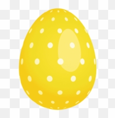 Yellow Dotted Easter Egg Png Clipart