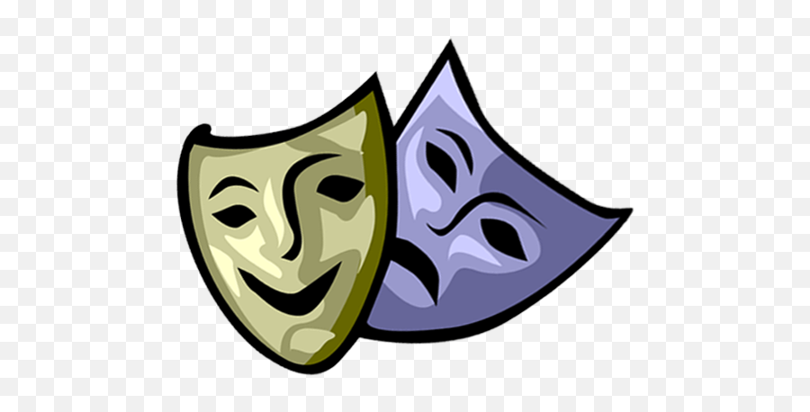 Comedy Tragedy Masks Note Cards - Clip Art Png,Comedy And Tragedy Masks Png