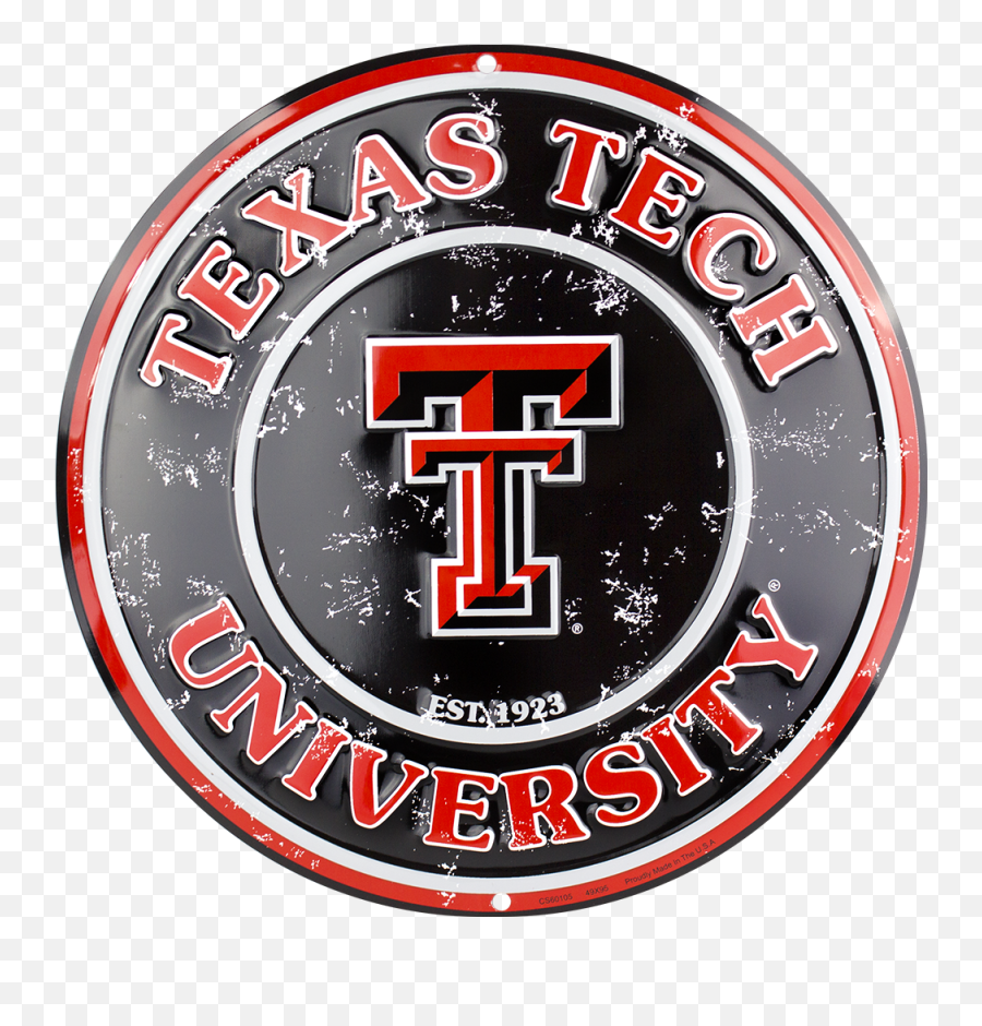 Texas Tech Red Raiders Circle Sign - Texas Tech University Png,Texas Tech Png