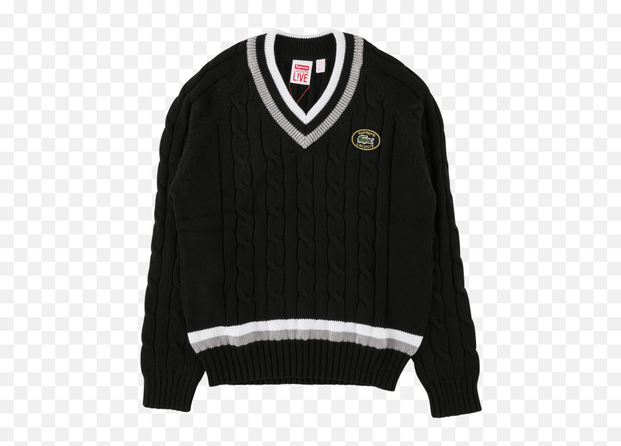 Supreme Lacoste Tennis Sweater Full Size Png Download - Sweater,Lacoste Logo Png