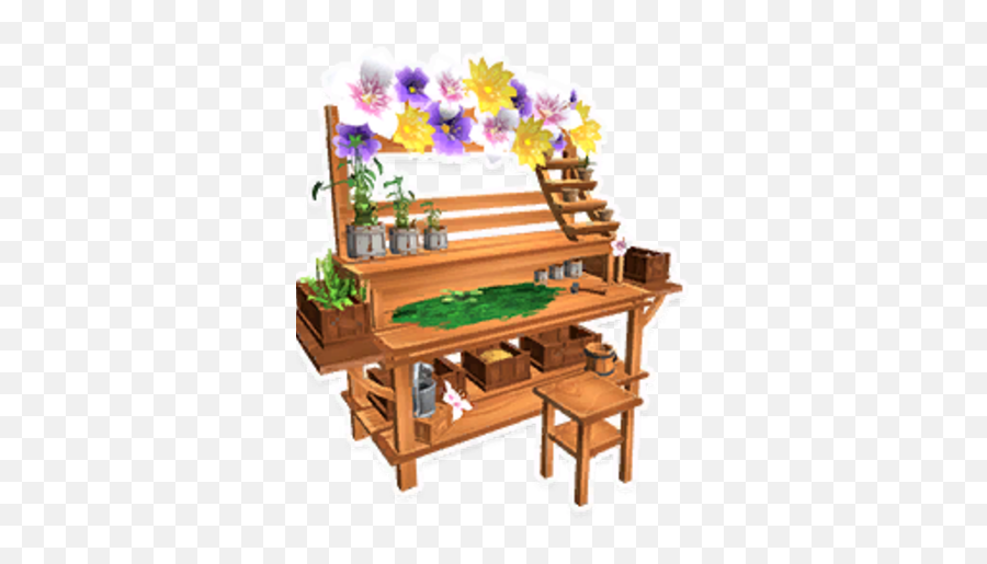 Flower Workbench Garden Paws Wiki Fandom - Bench Png,Flower Bush Png