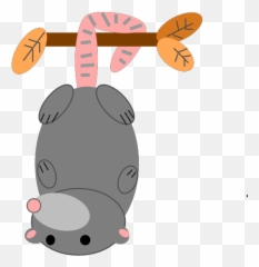 Possum No Smile Brown Svg Vector Clip - Easy Cute Opossum Drawing Png,Possum Png