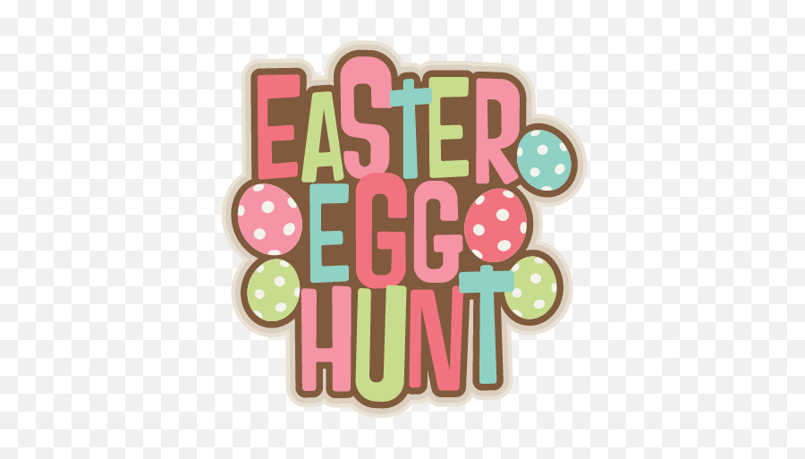 Easter Hunt Clipart Cute Egg Clip Art - Easter Egg Hunt Words Png,Easter Eggs Transparent Background