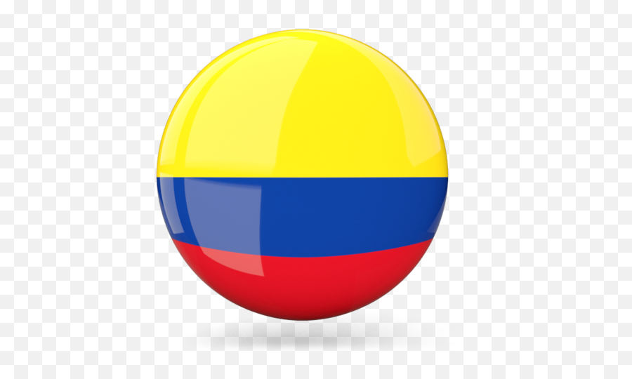 Glossy Round Icon - Logo De Bandera De Colombia Png,Colombia Flag Png