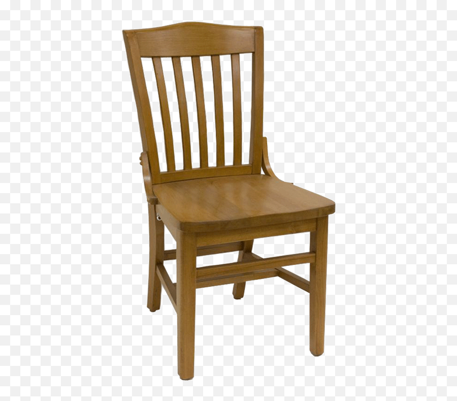 Seating Vertical Slat Back Solid - Wooden Chair Png Hd,Wooden Chair Png