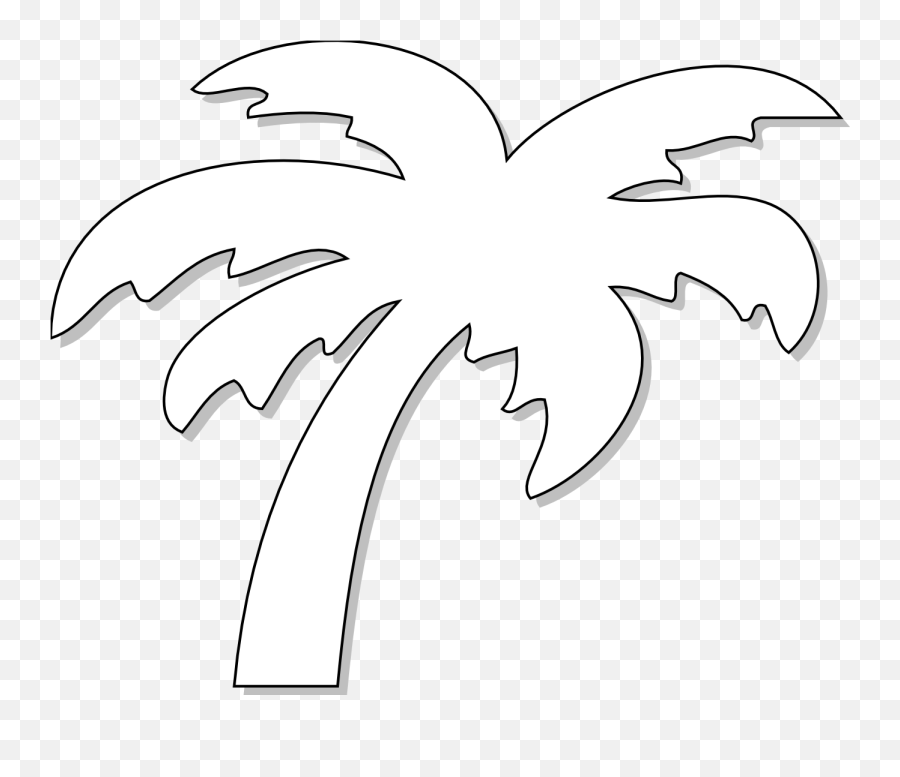Black And White Palm Tree Clip Art - Clipart Best Palm Tree Clipart Black Background Png,Tree Clipart Black And White Png